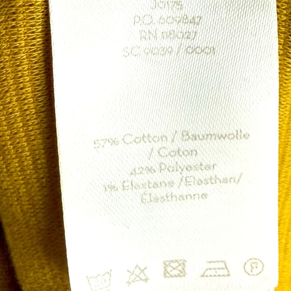 Boden Women’s 1950s 1960s Style 3/4 Sleeve Mustard Yellow Ribbed Top Blouse - Picture 9 of 9